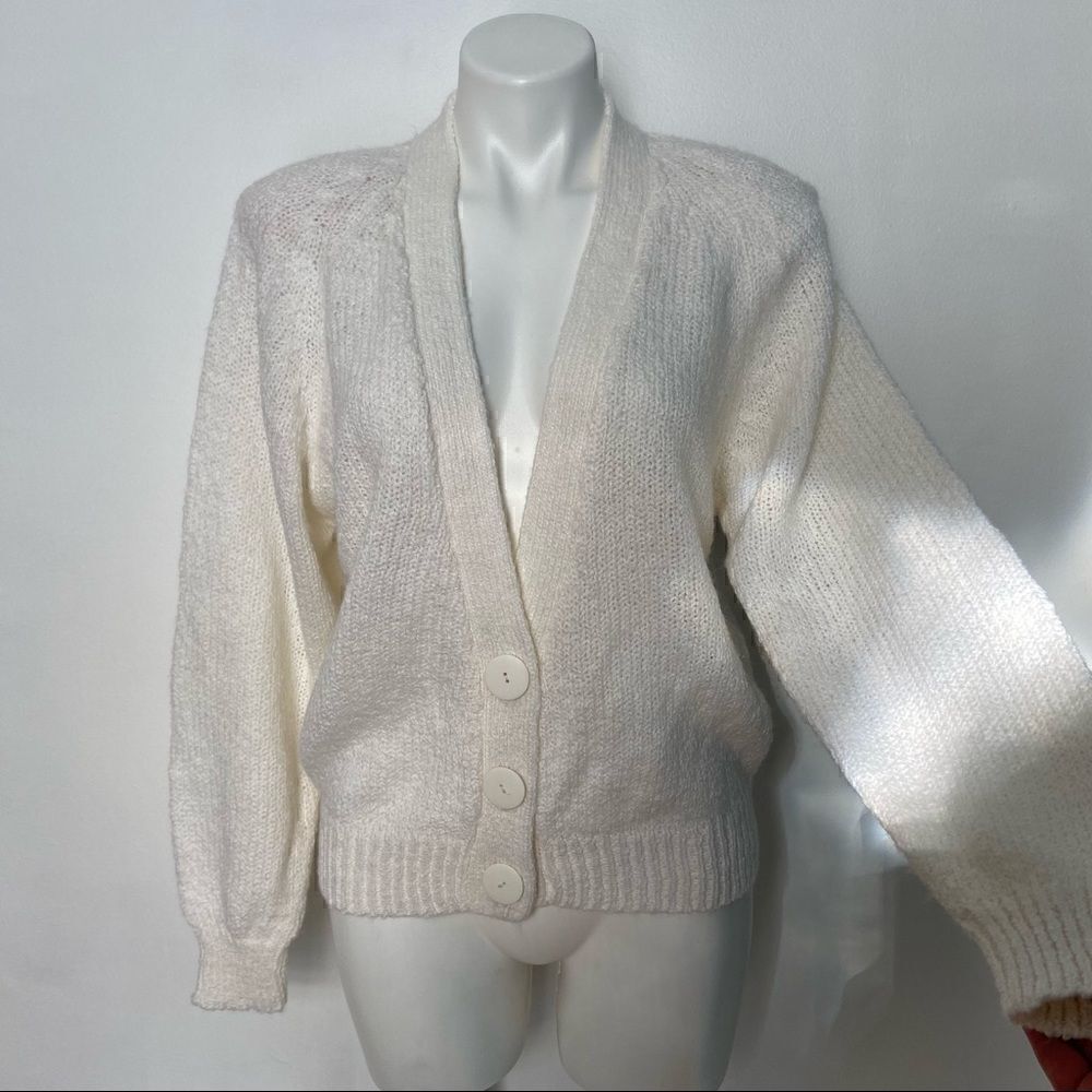 Vintage 90s Retro Boxy Toi Button Front Granny Cardigan